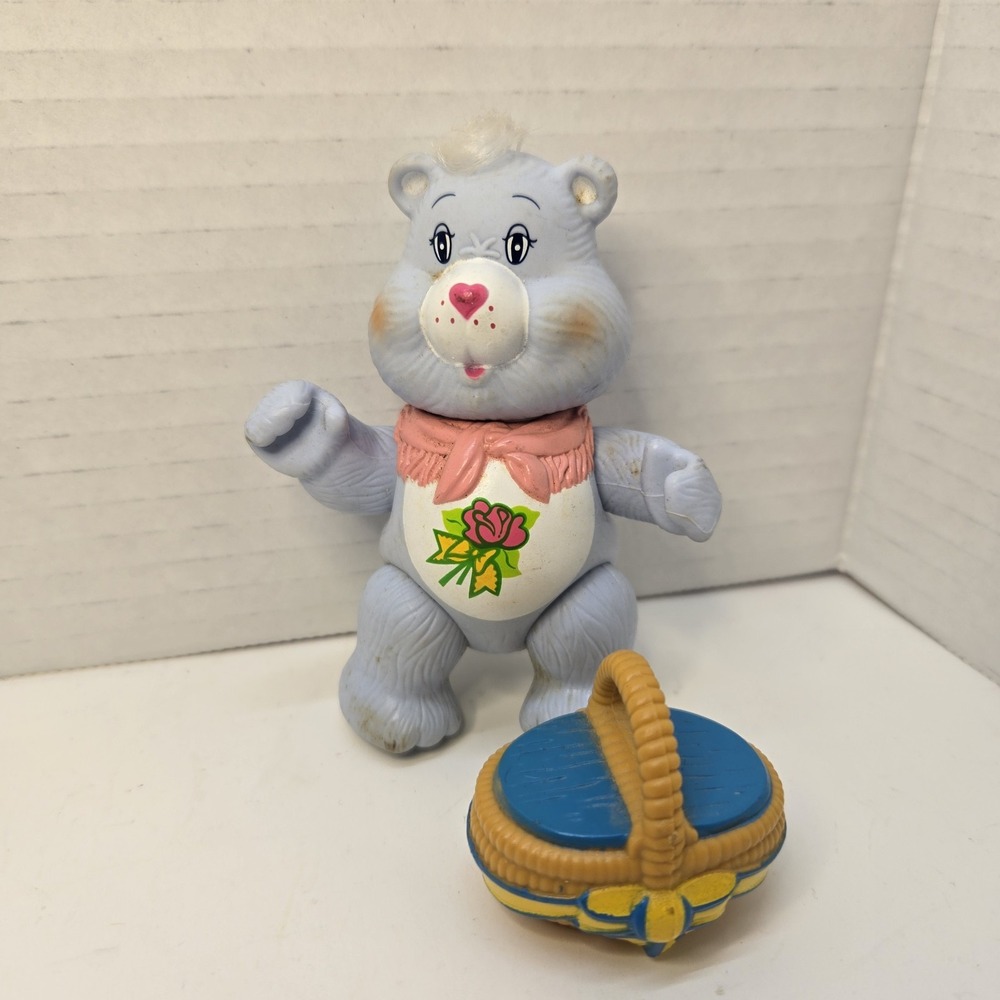 Kenner Vintage 80s Care Bear Grams‎ Bear Poseable Figure With Lovin Basket Box
